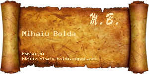 Mihaiu Bolda névjegykártya